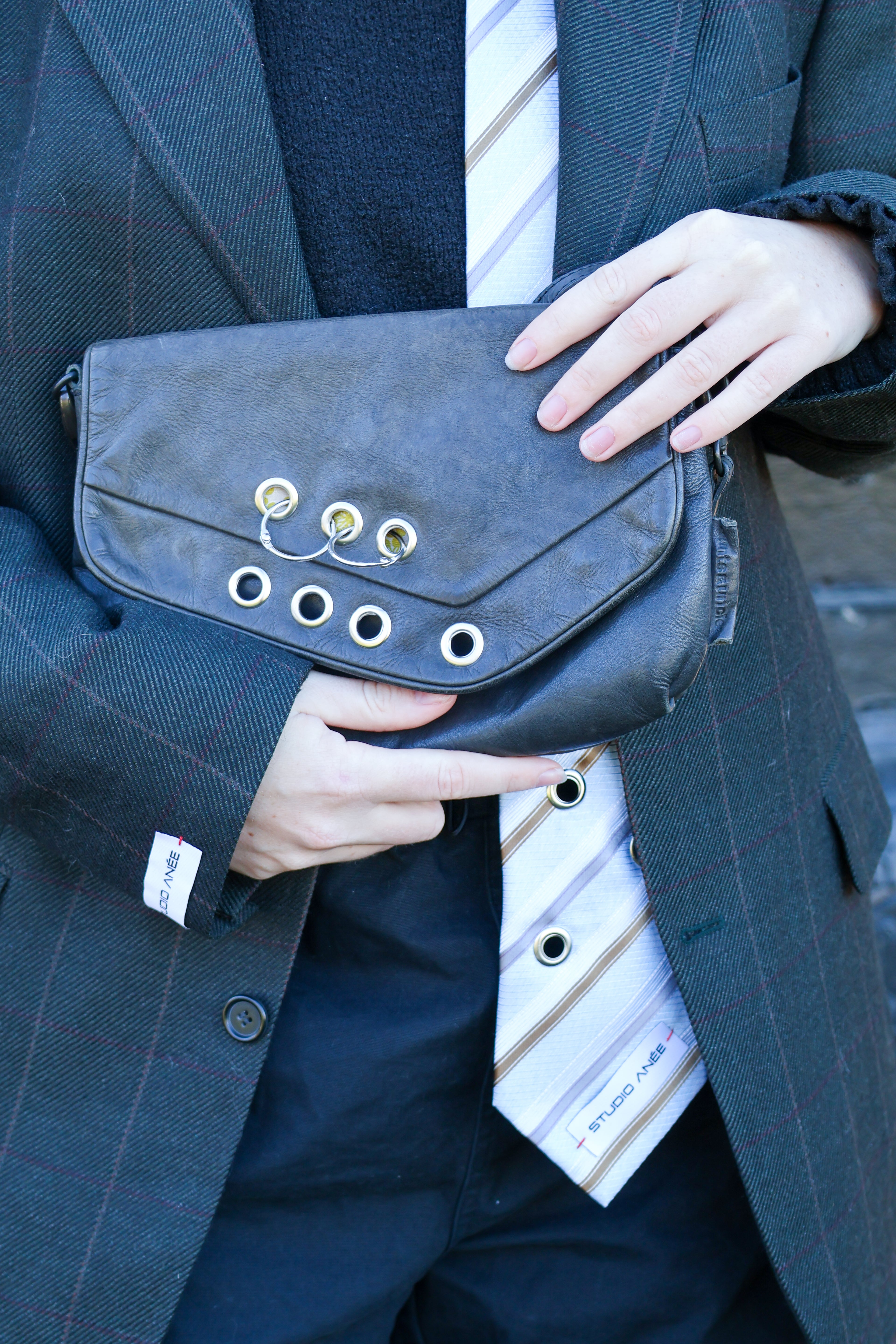 Grijze crossbody tas